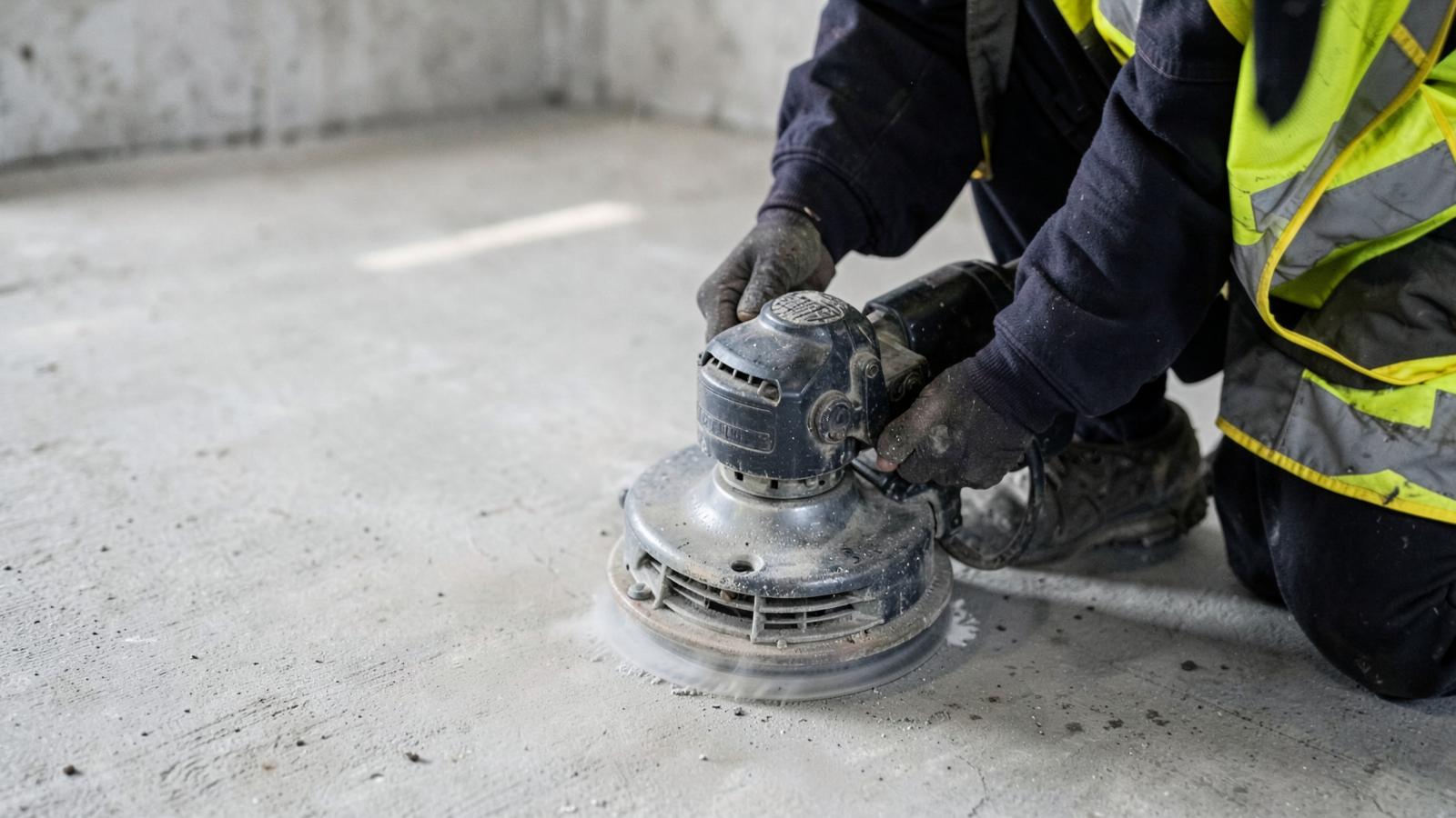 Concrete surface preparation using diamond grinding